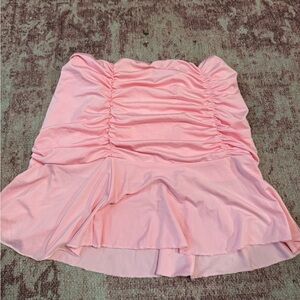 Pink mini skirt
